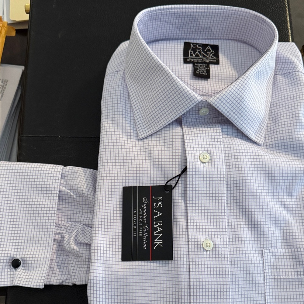 Jos. A. Bank Men's Lavender Grid Dress Shirt